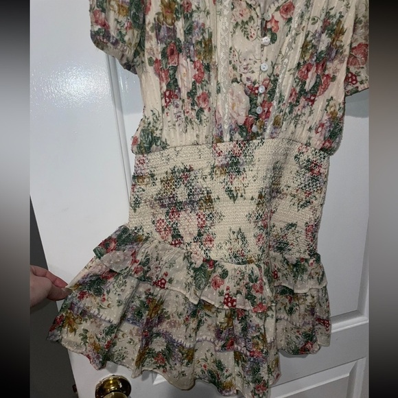 New! Love Shack Fancy Keelin Floral Lace Mini Dress in Shining Gemstone 🌺 Small - Picture 14 of 16